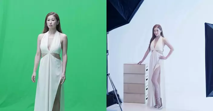 趙希洛化身「逆齡雅典」女神 為醫美中心拍攝廣告片