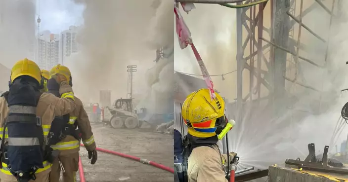 天水圍地盤三級火約200工人需疏散　消防：現場天秤出現不穩定