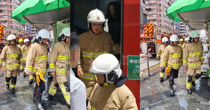 佐敦華豐大廈三級火 鄧炳強換消防制服赴現場視察救援工作
