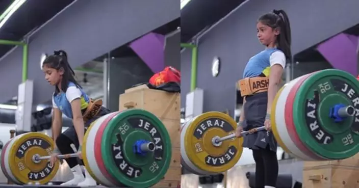 天生神力！印度9歲女童力大無窮 硬舉75公斤破世界紀錄