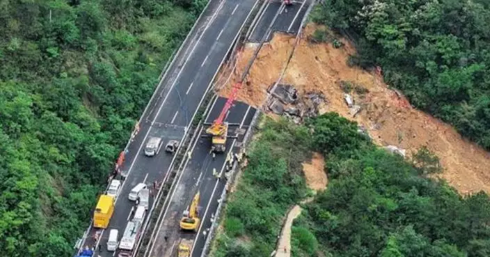廣東梅大高速公路塌方意外 省委書記黃坤明部署救援工作