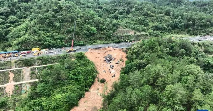 廣東梅大高速公路塌方增至36人死 救援工作仍然繼續