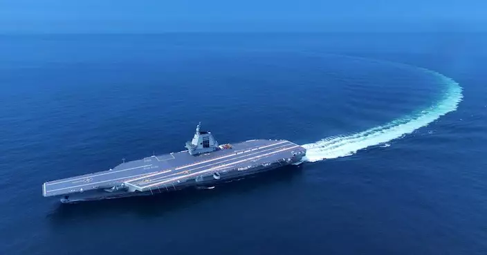 中國海軍福建艦完成首次航行試驗 返回上海造船廠