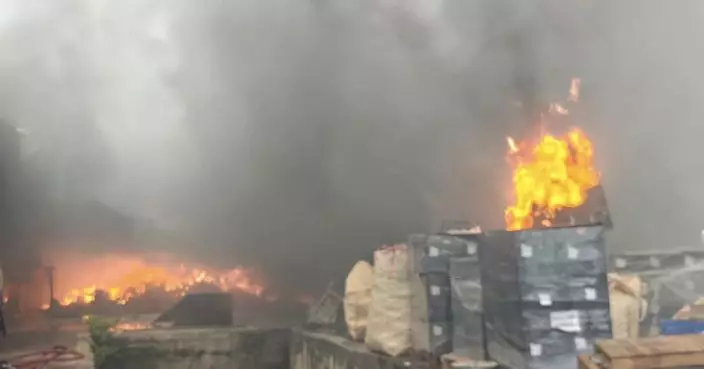 元朗大棠有回收場發生火警 約10人需疏散