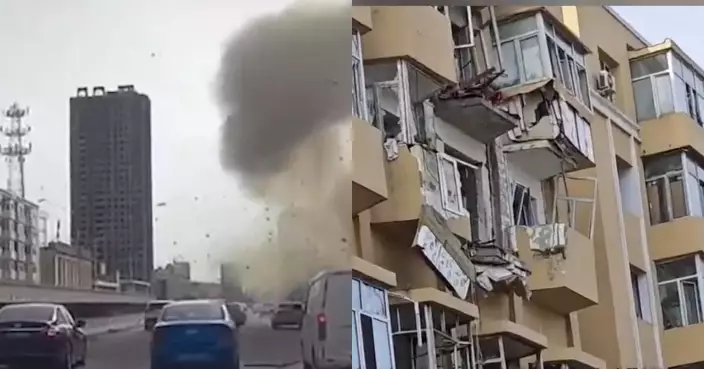 哈爾濱住宅單位煤氣罐閃爆　露台瞬間炸飛最少1死3傷