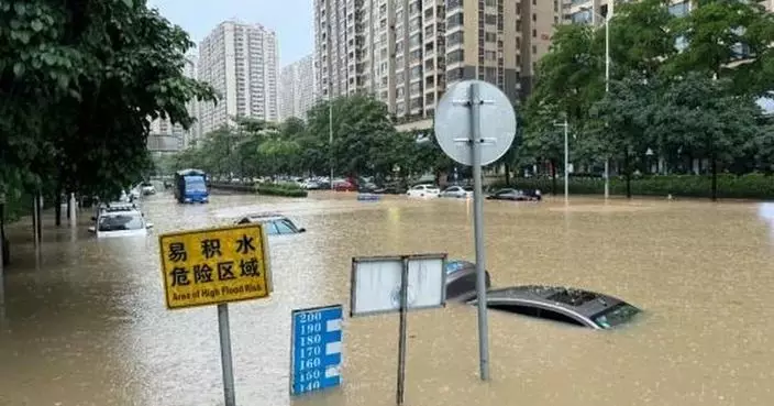 廣西多地持續大雨導致水浸 欽州市龍門港鎮降雨量破歷史記錄
