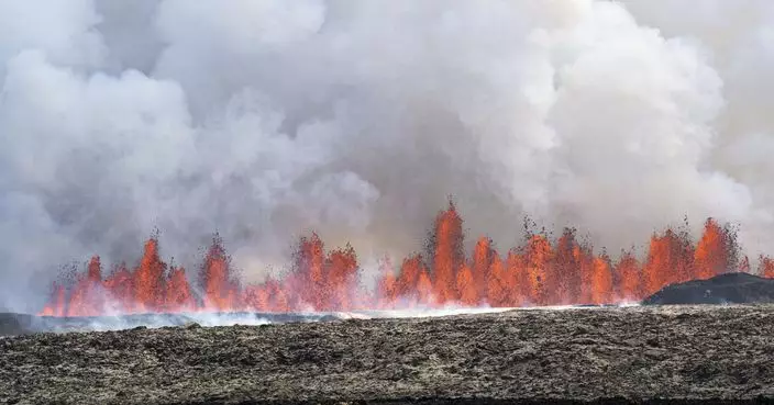 冰島雷恰角半島發生火山爆發 噴出岩漿高達50米