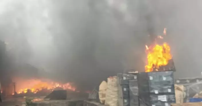 元朗大棠有回收場火警　10人疏散
