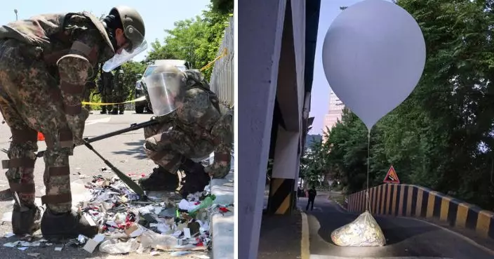 南韓稱連日檢北韓逾千垃圾氣球