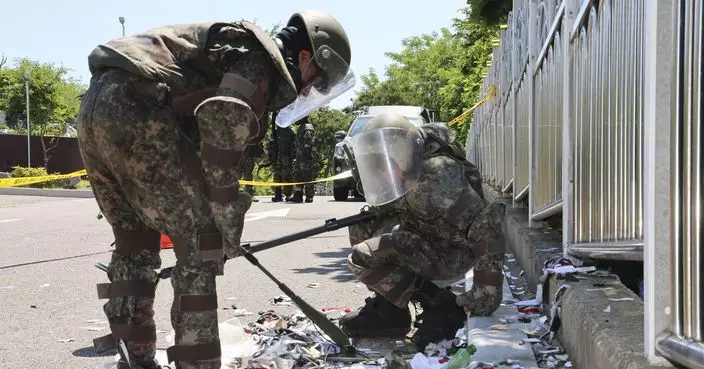 南韓稱北韓再發放約600個氣球 裝有煙頭塑膠等垃圾