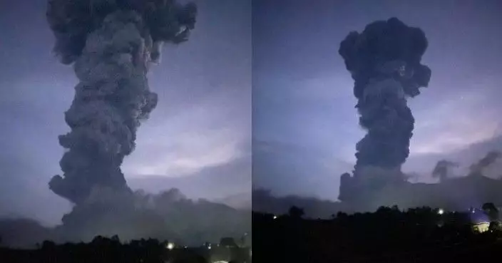 菲律賓中部坎拉翁火山爆發 煙柱高達5000米