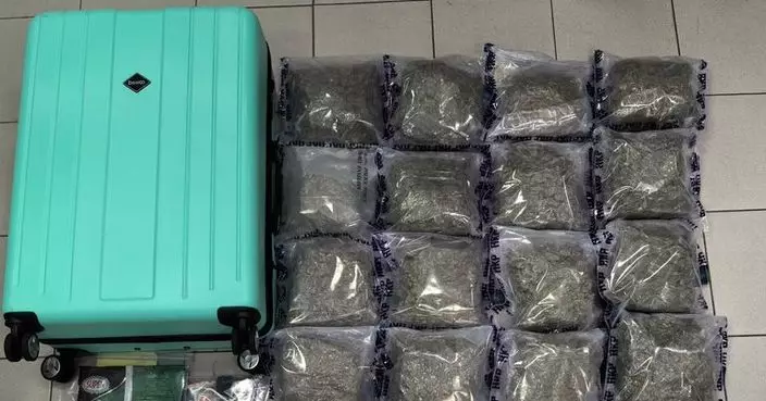 內地男香港機場遭截查被捕 警行李箱檢逾10公斤大麻市值約210萬元