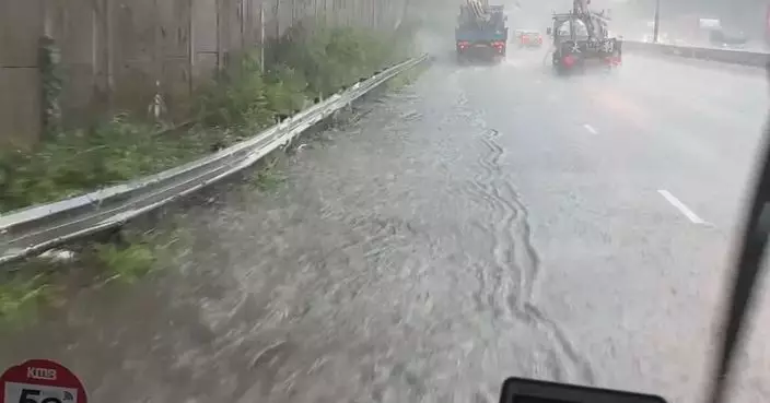 天文台發出新界北水浸報告 荃灣元朗部分地區雨量錄達100毫米