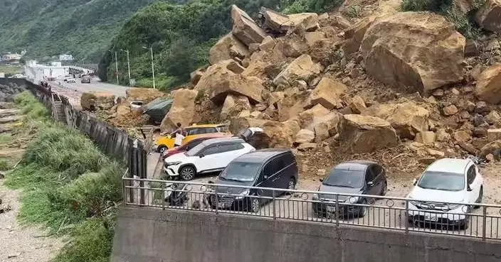 基隆恐怖山崩釀10車被埋  2港人遊客幸運「遲一步」與死神擦肩