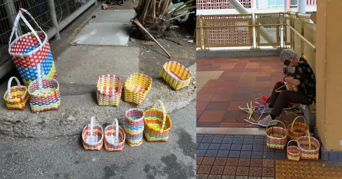 沙田94歲婆婆街邊擺賣「手工編織籃」10蚊起 網民大讚：好靚想要！