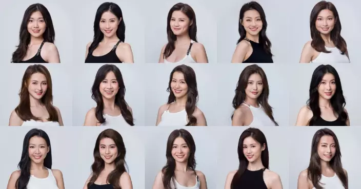 2024香港小姐丨大會發布官方黑白背心造型照 15強佳麗模擬奪冠畫面分享性格特質