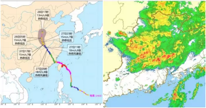 廣東多地暴雨韓江干流水位超警戒　轉移超過9萬人