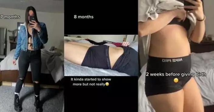 美23歲靚女懷孕9個月「冇大肚」  身材fit爆穿露臍裝生下健康BB