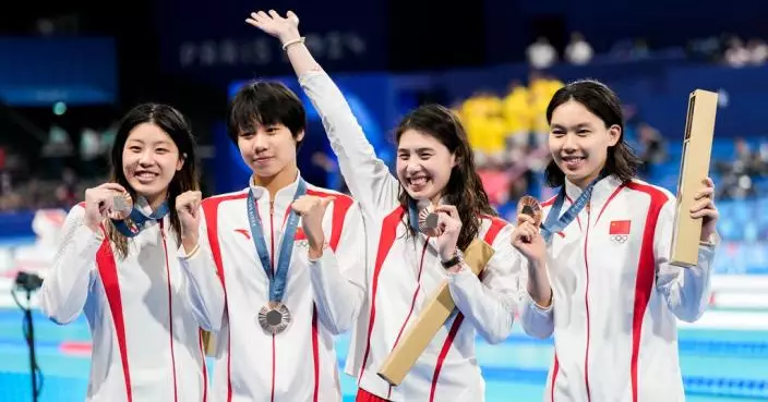巴黎奧運｜女子4X100米自由泳接力 國家隊獲銅牌