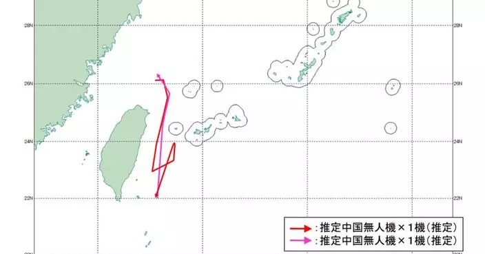 日本據報在與那國島近海發現兩架來自中國無人機