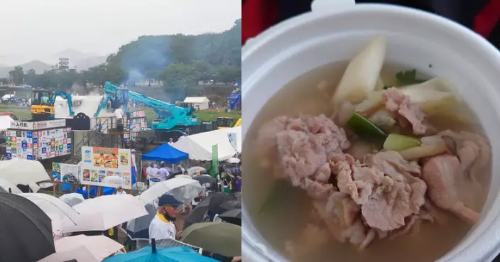 吊車掀鍋蓋挖土機攪食材 日本辦年度「第一芋煮節」場面超壯觀