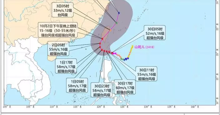 強颱風「山陀兒」正橫過呂宋海峽 料周二、三最影響台灣