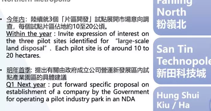 施政報告2024｜甯漢豪稱未來10年熟地6成位於北部都會區