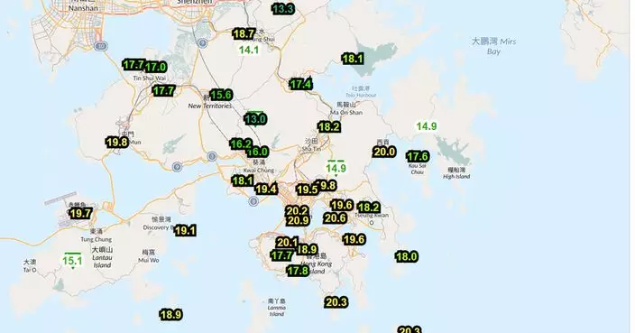 天文台早上錄得最低氣溫20.9度 是入秋以來最低紀錄