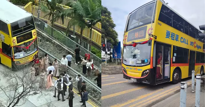 電子路線牌現「囍」字！新人創意租城巴當「花車」搞婚禮 網民猜背後原因