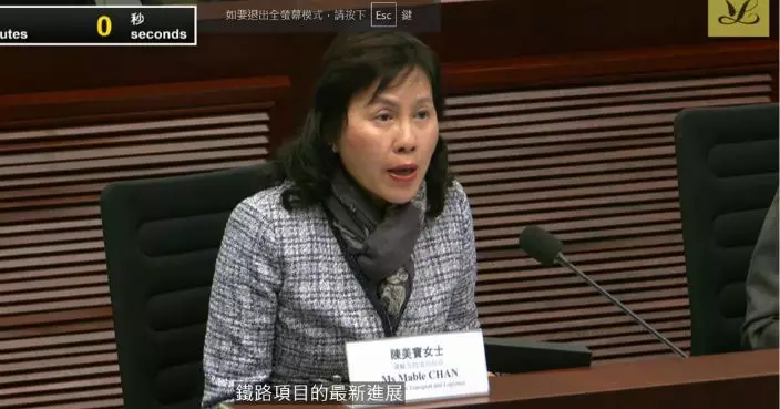 首以局長身分出席立法會會議 陳美寶盼鐵路項目提速提效