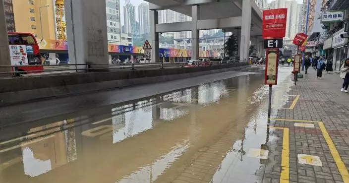 觀塘開源道迴旋處鹹水管滲漏　水務署：爭取周五清晨6時重開慢線