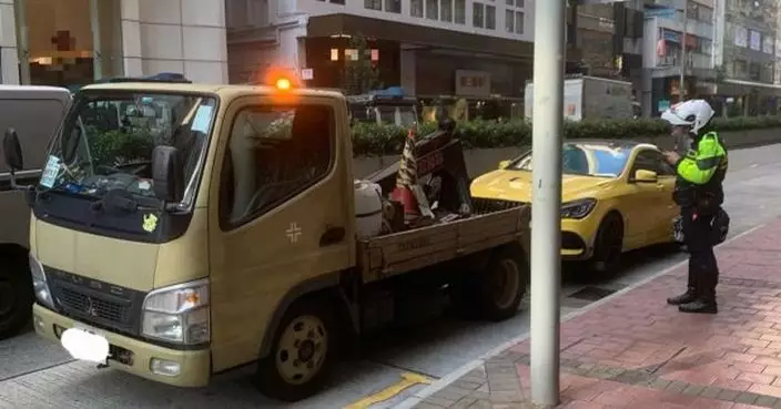 警方灣仔多個交通黑點執法 共發出602張「牛肉乾」並拖走一輛車