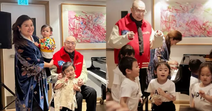 劉詩昆「女神節」86歲生日好玩得  穿LV紅噹噹外套為女兒跳《APT》伴舞