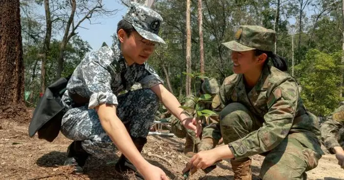 解放軍駐港部隊參與植樹日活動　傳播環保意識增進與市民情感