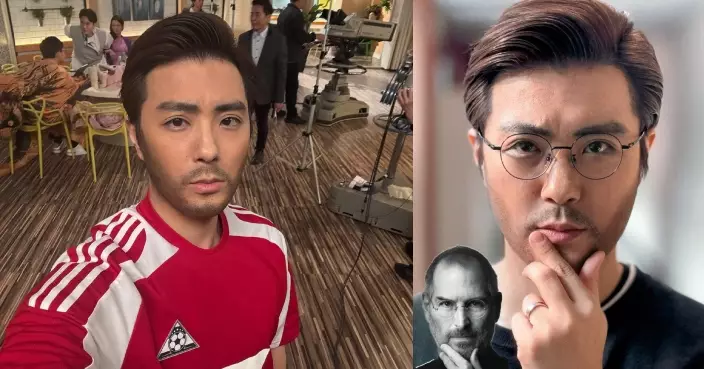 張景淳分享《愛.回家》飄色造型 扮碧咸意外撞樣Steve Jobs