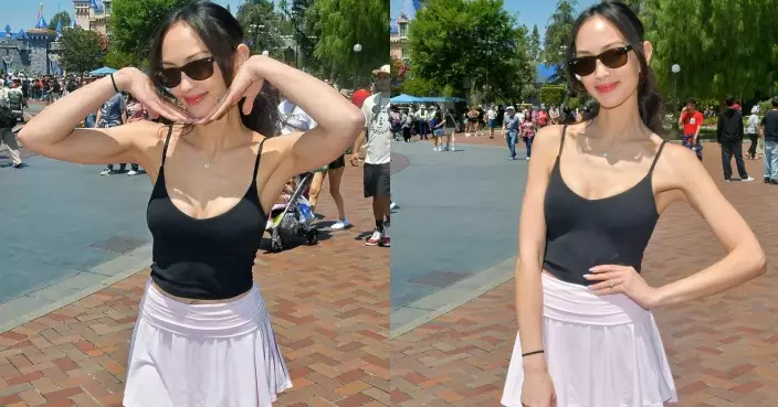 Jessica C.為玩過山車特意去迪士尼 小背心加短裙上陣青春又性感