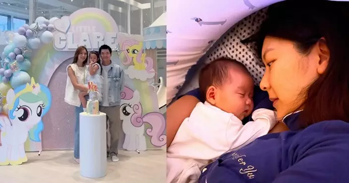 余香凝為4歲愛女打造夢幻My Little Pony生日派對 母女藍白親子裝甜到漏網民大讚:好有愛!