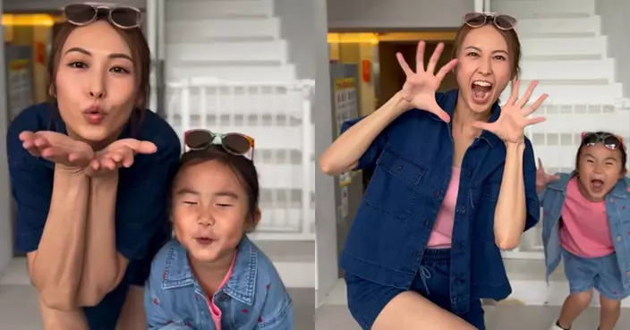 湯怡母女「神同步」變裝萌到爆  3歲麥QQ複製媽媽穿搭
