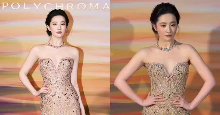 劉亦菲高貴亮相珠寶活動 零修圖鏡頭下美貌依然「零死角」