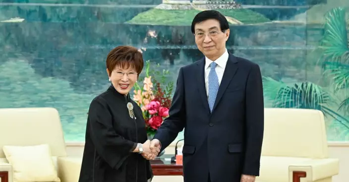 王滬寧會見洪秀柱 強調要攜手應對外部挑戰