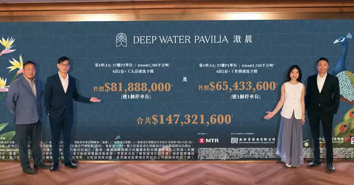 新世界滶晨標售17伙單日套現10億元