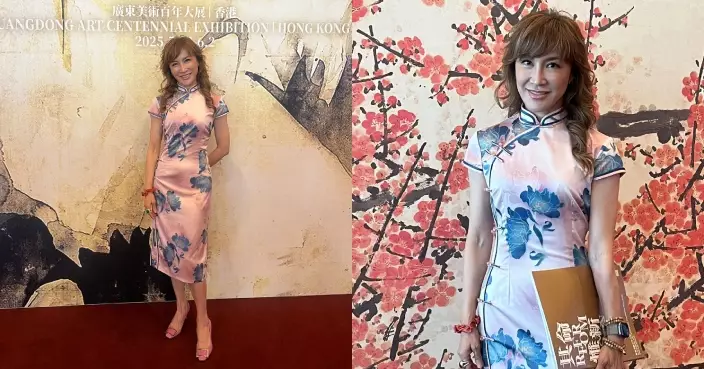 李思林旗袍Look現身「廣東美術百年大展」 分享陪母親旅遊溫馨時光