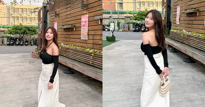 黃婧靈波波「胸」襲台灣 回眸一笑露香肩網民暴動：太犯規啦