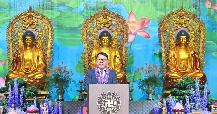 出席慶祝佛誕節吉祥大會 陳國基﹕冀港向旅客傳遞中華傳統優秀文化