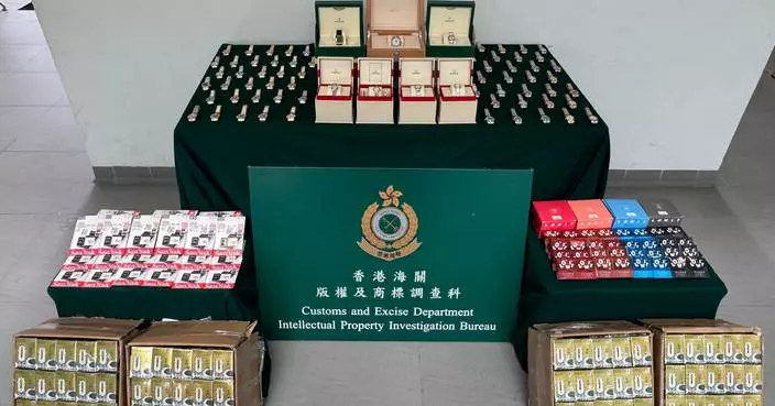 海關於港珠澳大橋香港口岸檢獲逾千件懷疑冒牌貨等　拘1名男子
