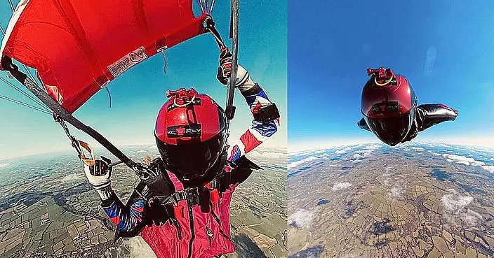 英男玩跳傘萬呎高空跌iphone 手機奇蹟尋回因1物完好無損