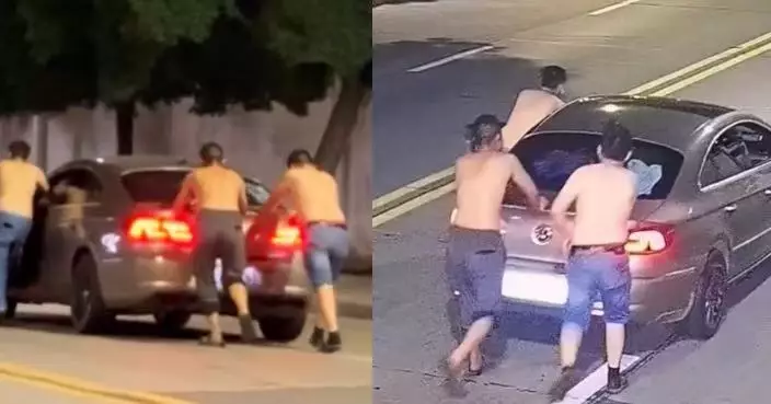 湖北街頭現3醉漢人力推車回家 交警：不屬酒駕仍具危險性