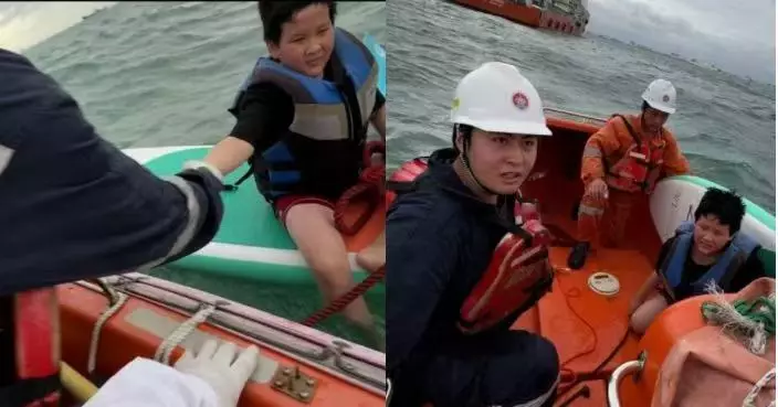 颱風天划直立板 海南10歲男童海上漂流5小時後獲救