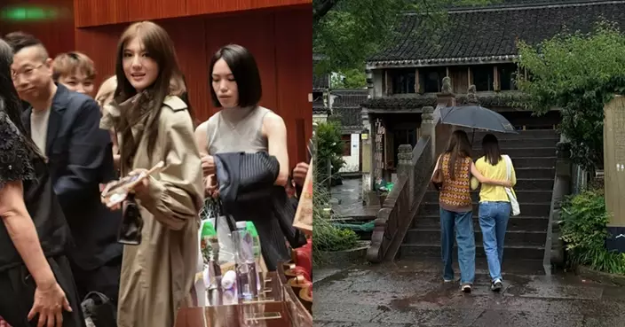 吳千語普陀山「求子」疑雲？ 反常大褸造型惹網民揣測有喜