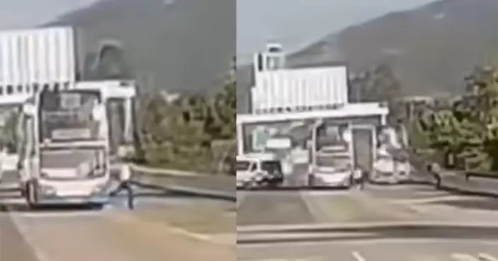 港深西部公路車禍｜警員墮橋保命片段曝光